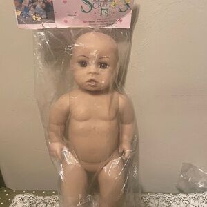 syndee's crafts Baby Doll NEW Brown Eyes Full Body 13-14 In. 1990’s Vintage toy